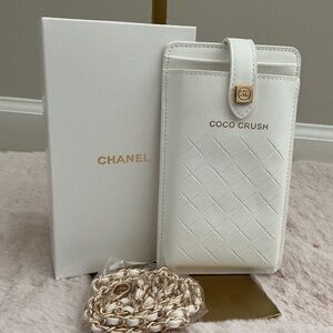SOLD OUT 3 GWP  CHANEL COCO CRUSH CELL PHONE HOLDER with Crossbody chain.